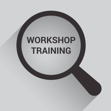 Eğitim kavramı: Kelime atölye eğitimi ile optik cam büyütme