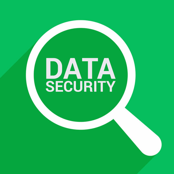 Magnifying Optical Glass With Words Data Security