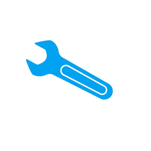 Spanner Icon Vector. Símbolo simples. Ícone de ferramenta chave — Vetor de Stock