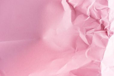 close-up shot of crumpled pink paper for background clipart