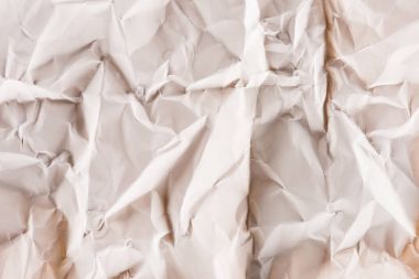 close-up shot of white crumpled paper for background clipart