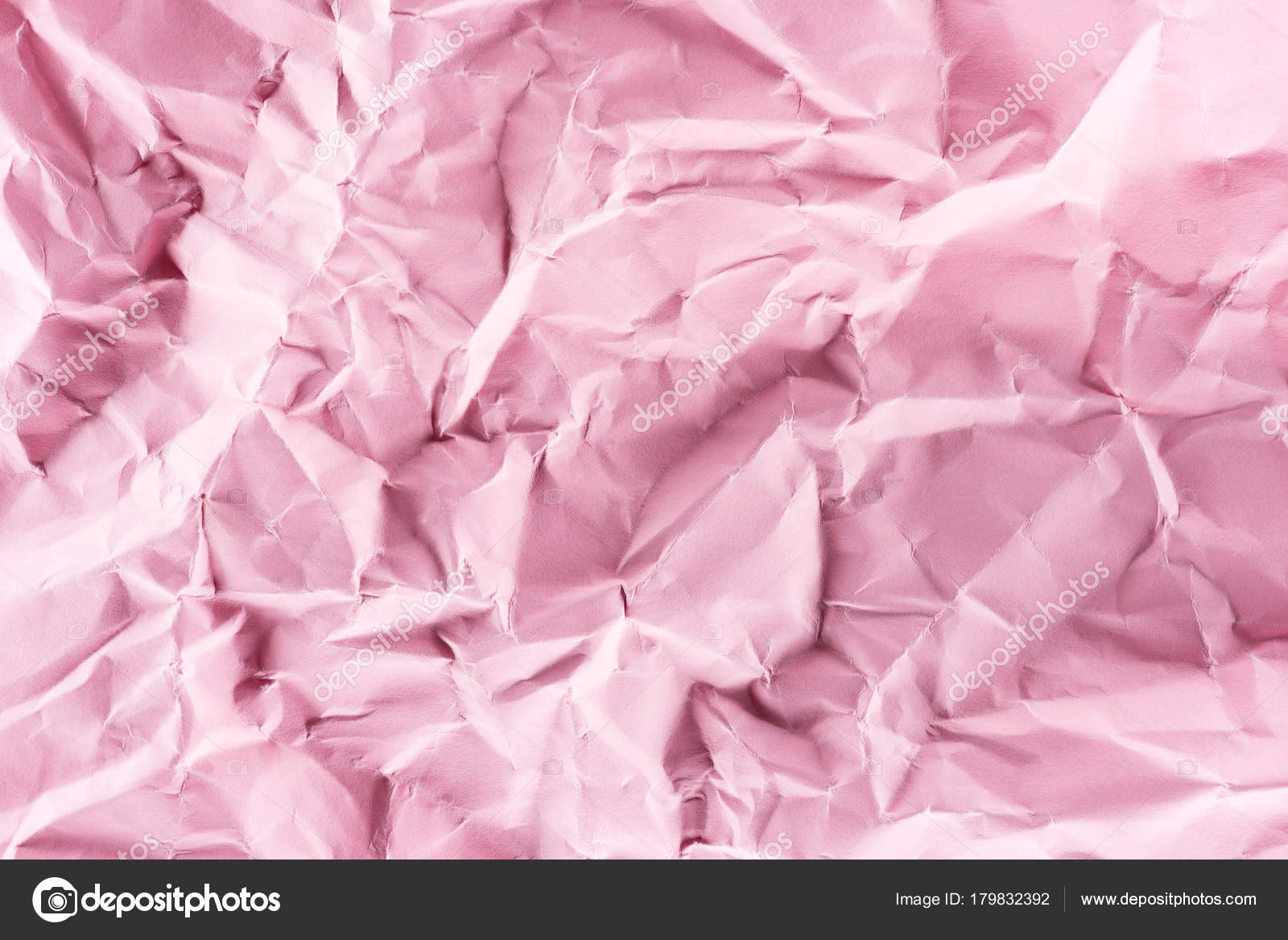 Crumbled Pink Tissue Paper Background Stock Photo - Download Image