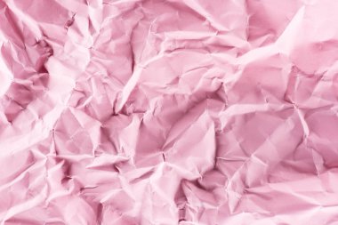 close-up shot of crumpled pink paper for background clipart