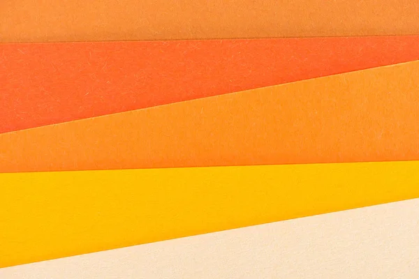 Primer Plano Capas Papel Tonos Naranja Para Fondo — Foto de Stock