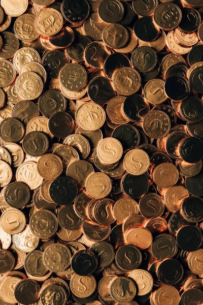 Top View Golden Coins Patricks Day Concept — Stock Photo, Image