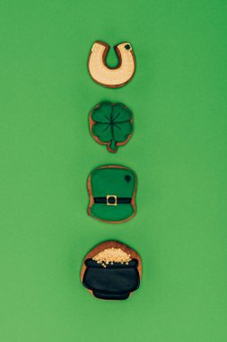 Ana sayfa görünümü satır krema kurabiye, st patricks günü kavramı