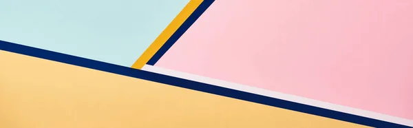 Abstract Minimalistische Achtergrond Met Kleurrijke Lijnen Panoramisch Shot — Stockfoto