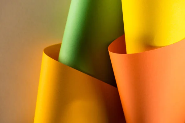 Close-up shot of rolled colorful papers for background — Stock Photo