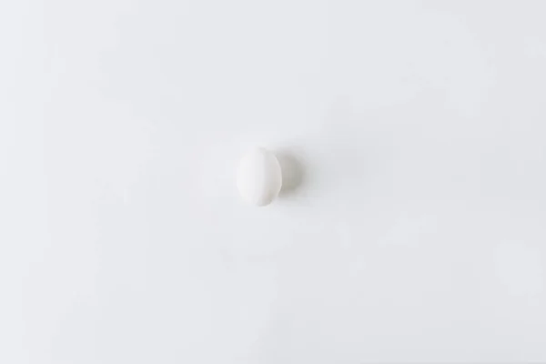 White egg laying on white background — Stock Photo