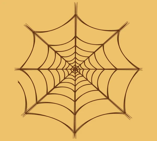 图例褐色蜘蛛网 免版税图库矢量图片