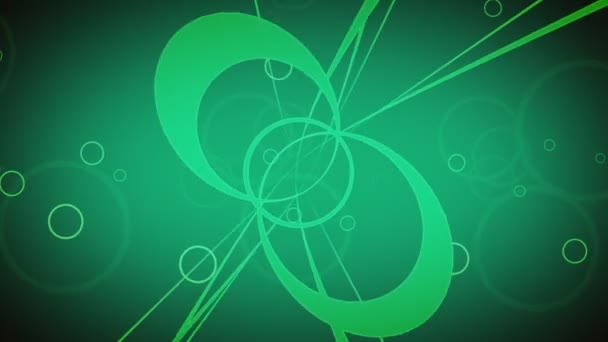 Crazy groene cirkels — Stockvideo