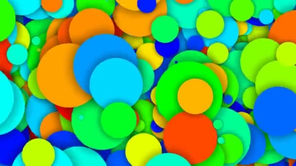 Falling colored circles — Stock Video