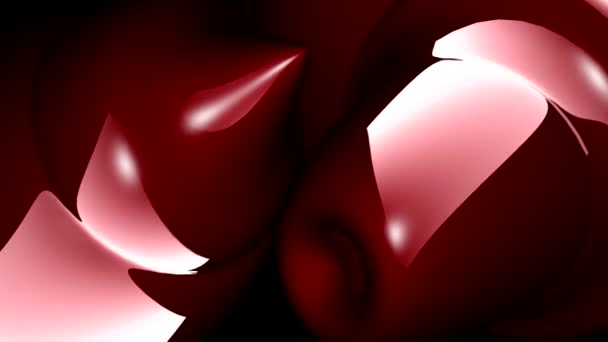 Teče červené abstraktní tvar — Stock video