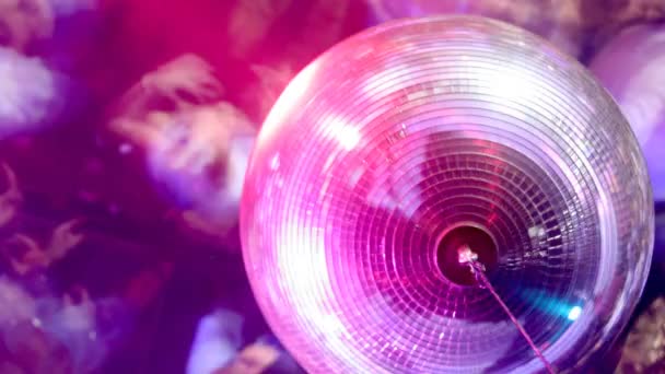 Glittery disco ball — Stock Video