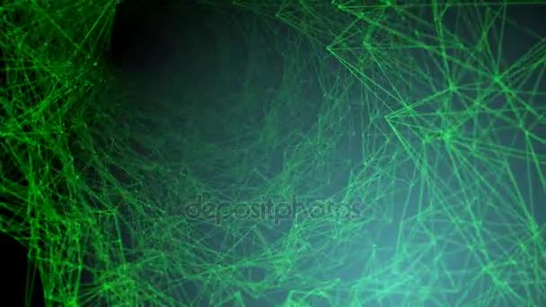 vert formes tunnel mouvement arrière-plan 