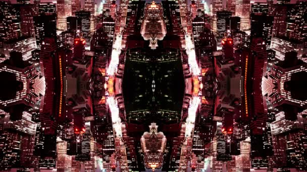 曼哈顿顶上的抽象 — 图库视频影像