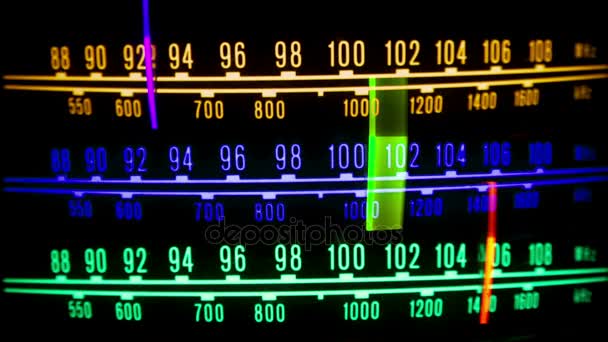 Multiband-Radioanzeige — Stockvideo