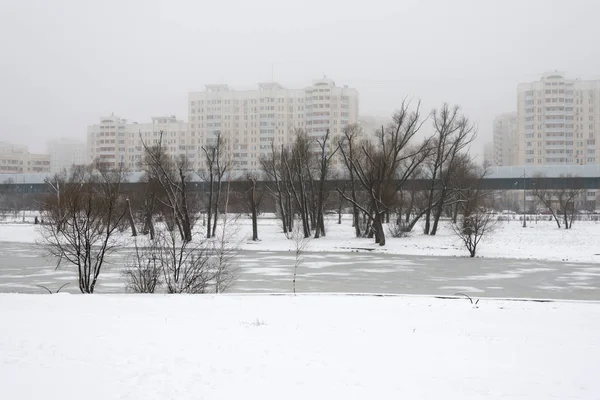 Moscou Russie Décembre 2017 Vue Hiver Dans Région Butovo Sud — Photo