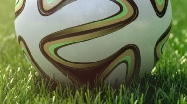 yavaş shift kamera için çim futbol topu. Yavaş hareket 4k