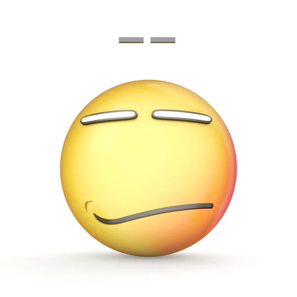 Emoji isolerad på vit bakgrund. 3D illustration — Stockfoto