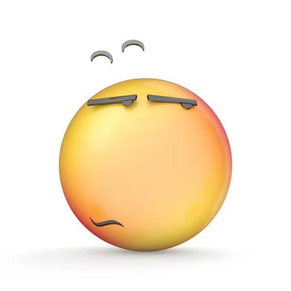 Emoji isolado em fundo branco. ilustração 3d — Fotografia de Stock