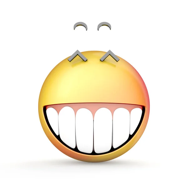 Emoji isolato su sfondo bianco. Illustrazione 3d — Foto Stock