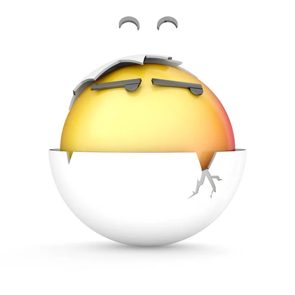 Emoji isolerad på vit bakgrund. 3D illustration — Stockfoto