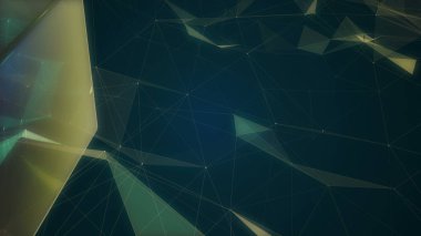 Fraktal pleksus soyut 3d çizim