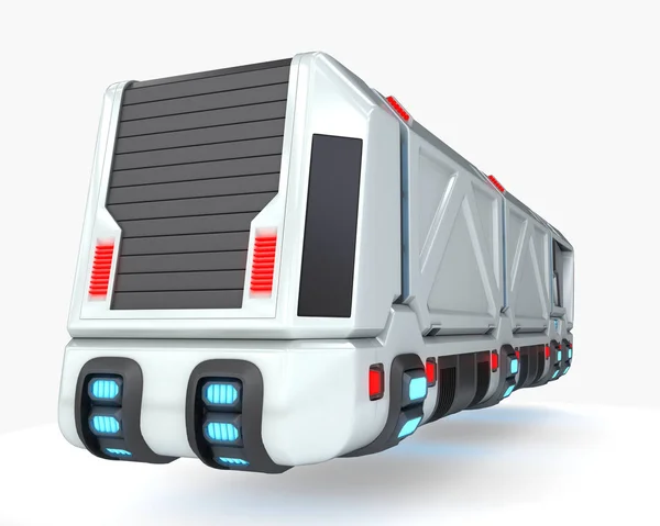 Konzeptwagen des zukünftigen Transportsystems, 3D-Illustration — Stockfoto
