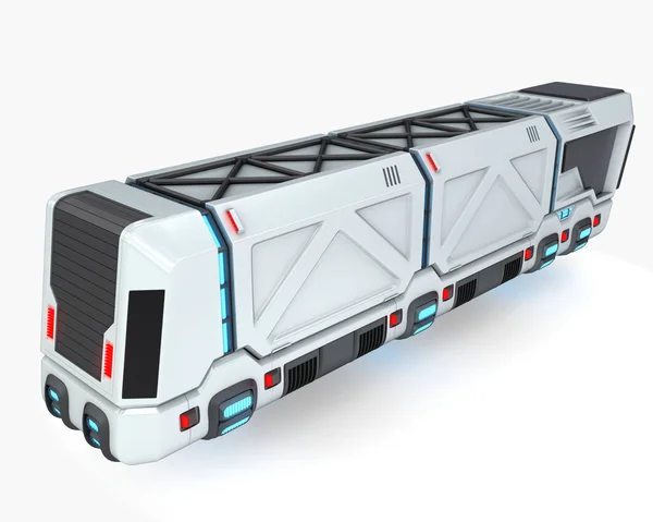 Caminhão de conceito do futuro sistema de transporte, ilustração 3d — Fotografia de Stock