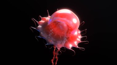 Güneşin üzerinde siyah 3d illüstrasyon izole denizanası sualtı gidiyor