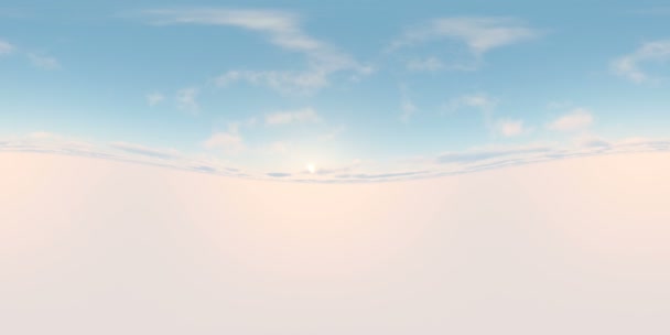 Μπλε συννεφιασμένο ουρανό. Πανοραμική βίντεο 360 βαθμούς — Αρχείο Βίντεο