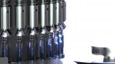 İlaç üretim hattında eczane Fabrikası'nda.