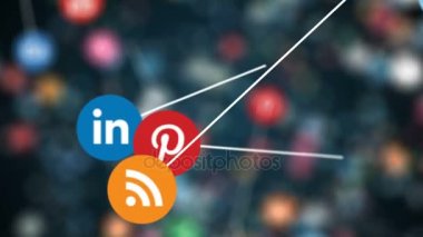 Sosyal medya uçan 4 k animasyon imzalar