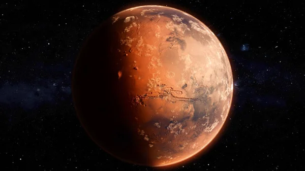 惑星火星を周回する。高品質の3Dイラスト — ストック写真