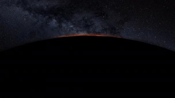 Mars planet sunset sunrise in the space 4k animation — ストック動画