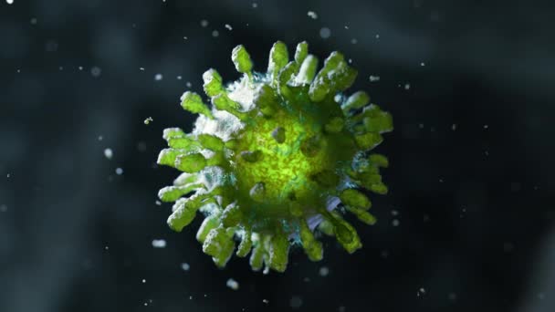 Besmet virus in het bloed. Coronavirus concept. ook bekend als 2019-nCov. 3D-weergave. — Stockvideo