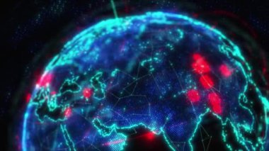 Asya 4K. Bir şeyin yayılması. Salgın, savaş vs. Dünya 'nın doku haritası grafik düzenleyicisinde fotoğraf ve diğer resimler olmadan oluşturuldu..
