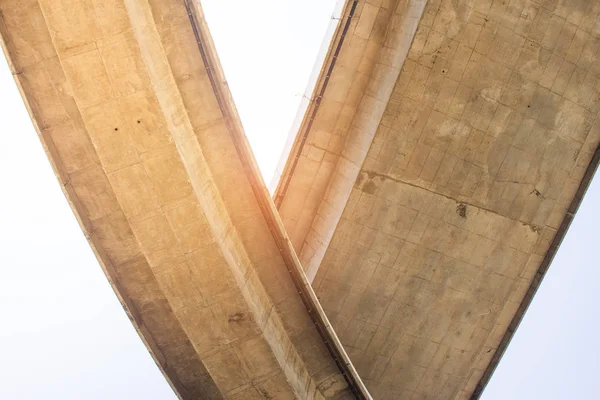 Ponte Anéis Industriais Ponte Bhumibol Junção Rodoviária Concreto Passagem Intercâmbio — Fotografia de Stock