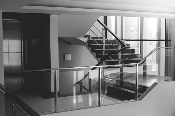 Imagen Abstracta Blanco Negro Del Diseño Interior Arquitectura Edificio Moderno — Foto de Stock