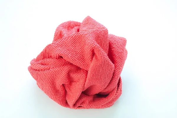 Fermer Les Nouvelles Lingettes Rouges Chiffons Isolés Sur Fond Blanc — Photo