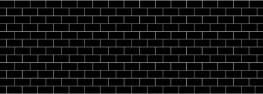 Siyah beton blok duvar dokusu arkaplanının soyut panorama resmi.