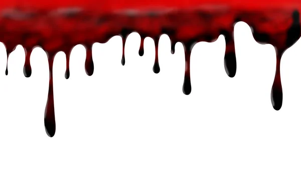 Abstract Red Dripping Blood Isolated White Background — Stock Photo, Image