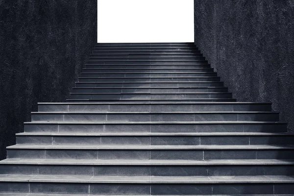 Imagem Abstrata Arquitectura Vista Frontal Escada Betão Isolada Sobre Fundo — Fotografia de Stock