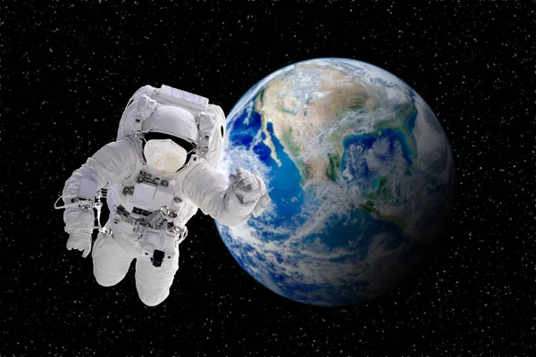 Virus Corona Dans Les Soins Santé Concept Astronaute Flottant Dans — Photo