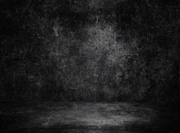 带混凝土楼板的黑室黑混凝土墙体空隙 — 图库照片