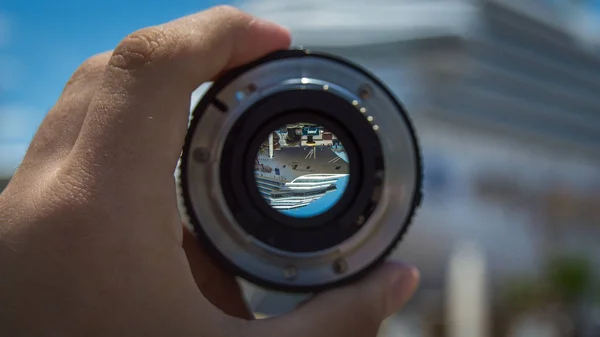 Costa Cruzeiro Através Objetivo — Fotografia de Stock