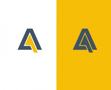 Harf A logo simge vektör şablonu.