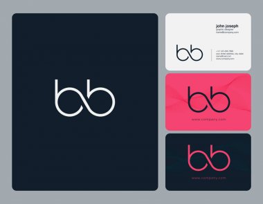 BB harf logo simge kartvizit vektör şablonu ile ortak.