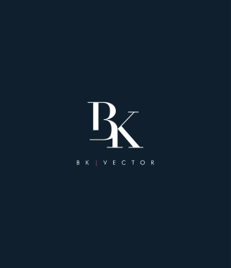 Ortak Bk harf Logo, kartvizit şablonu, vektör
